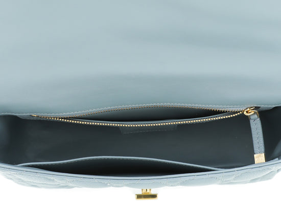 Christian Dior Grey Caro Cannage Medium Bag