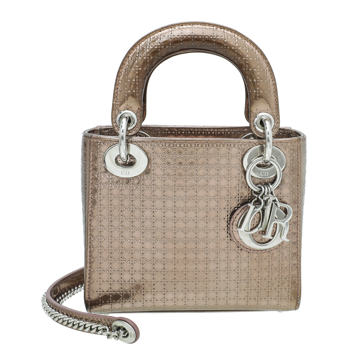Christian Dior Bronze Micro Cannage Lady Dior Chain Mini Bag-Christian Dior-THE CLOSET