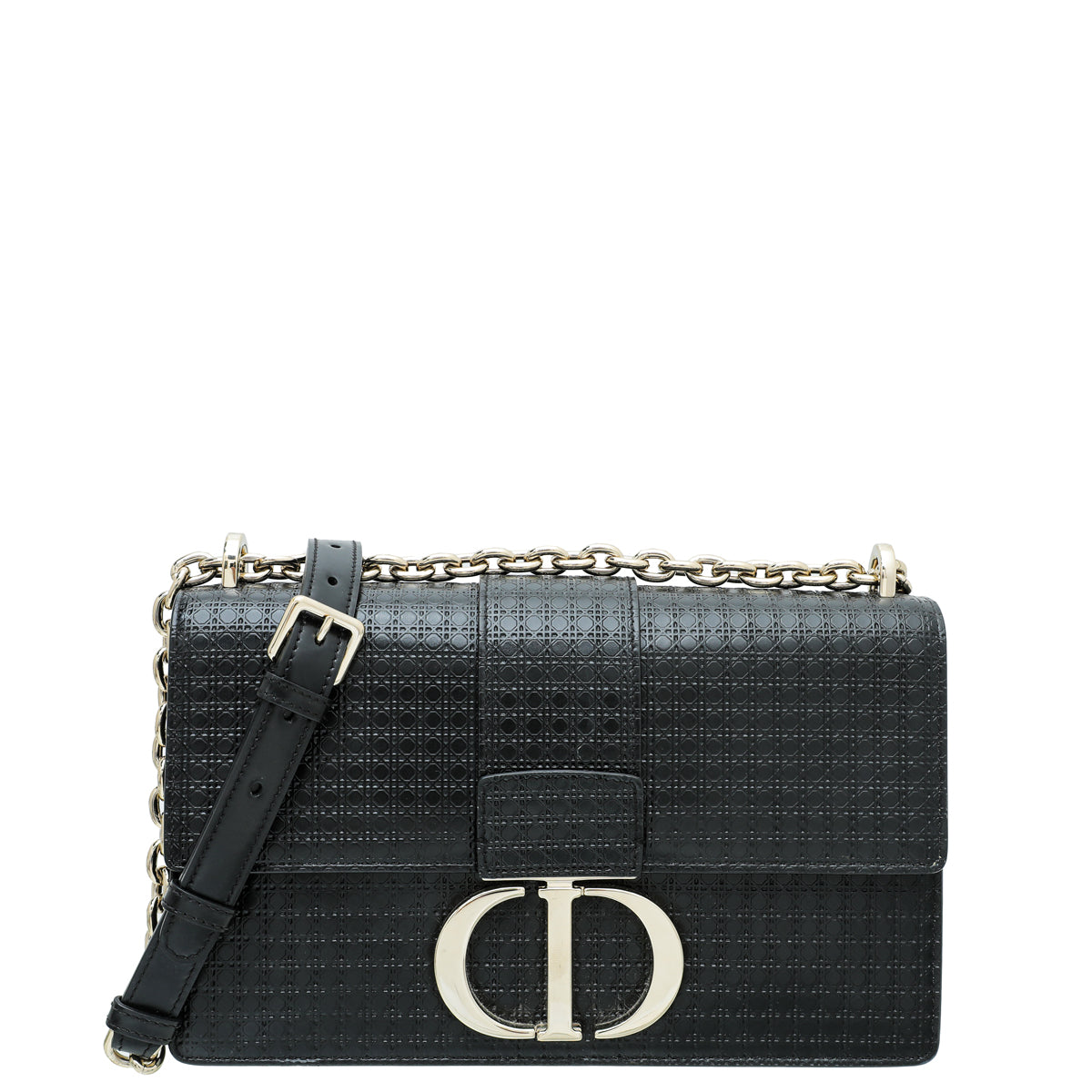 Christian Dior Black 30 Montaigne Micro Cannage Chain Bag-Christian Dior-THE CLOSET
