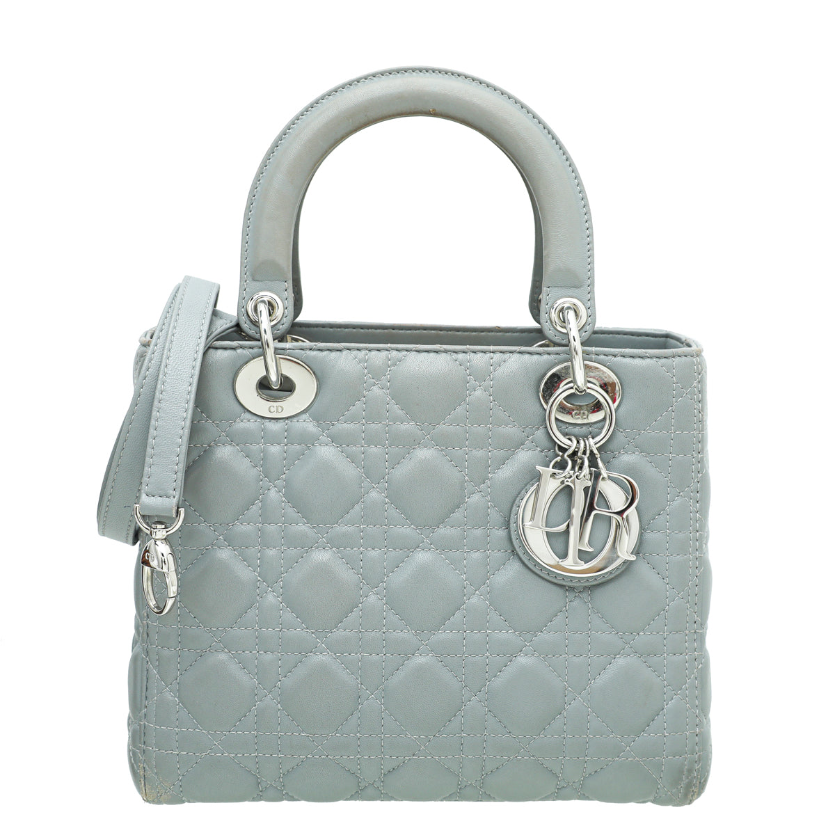 Christian Dior Grey Lady Dior Medium Bag-Christian Dior-THE CLOSET