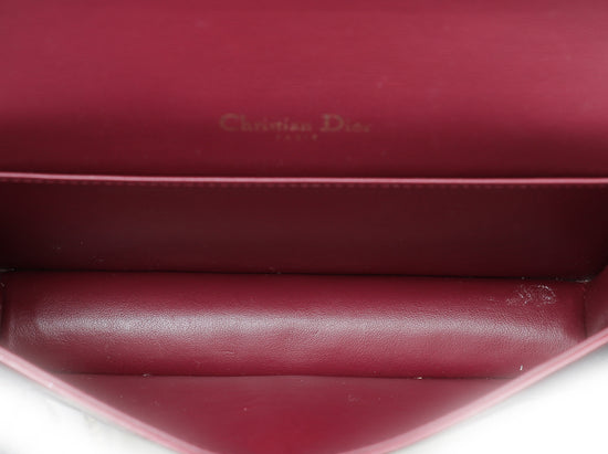 Christian Dior Cherry Red Lady Dior Chain Pouch