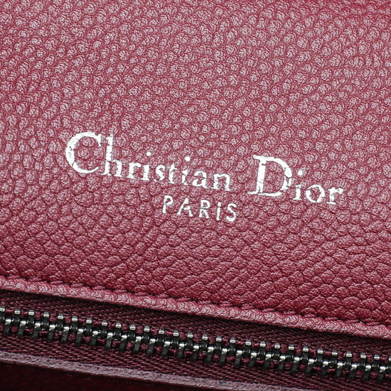 Christian Dior Burgundy Diorama Medium Flap Bag