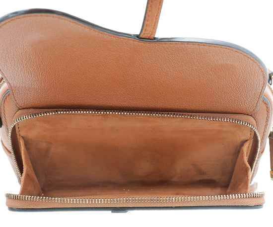 Load image into Gallery viewer, Christian Dior Tan Goatskin Double Saddle Strap Pouch
