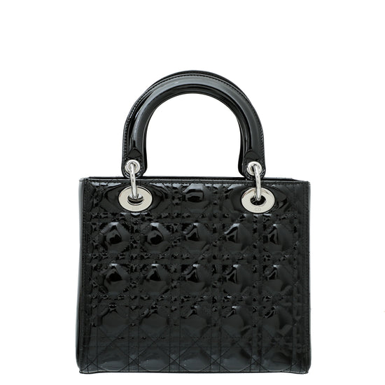 Christian Dior Black Lady Dior Medium Bag
