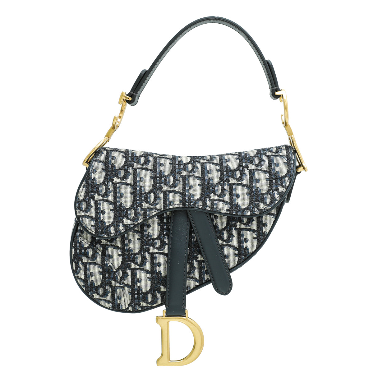 Christian Dior Navy Blue Saddle Oblique Mini Bag-Christian Dior-THE CLOSET