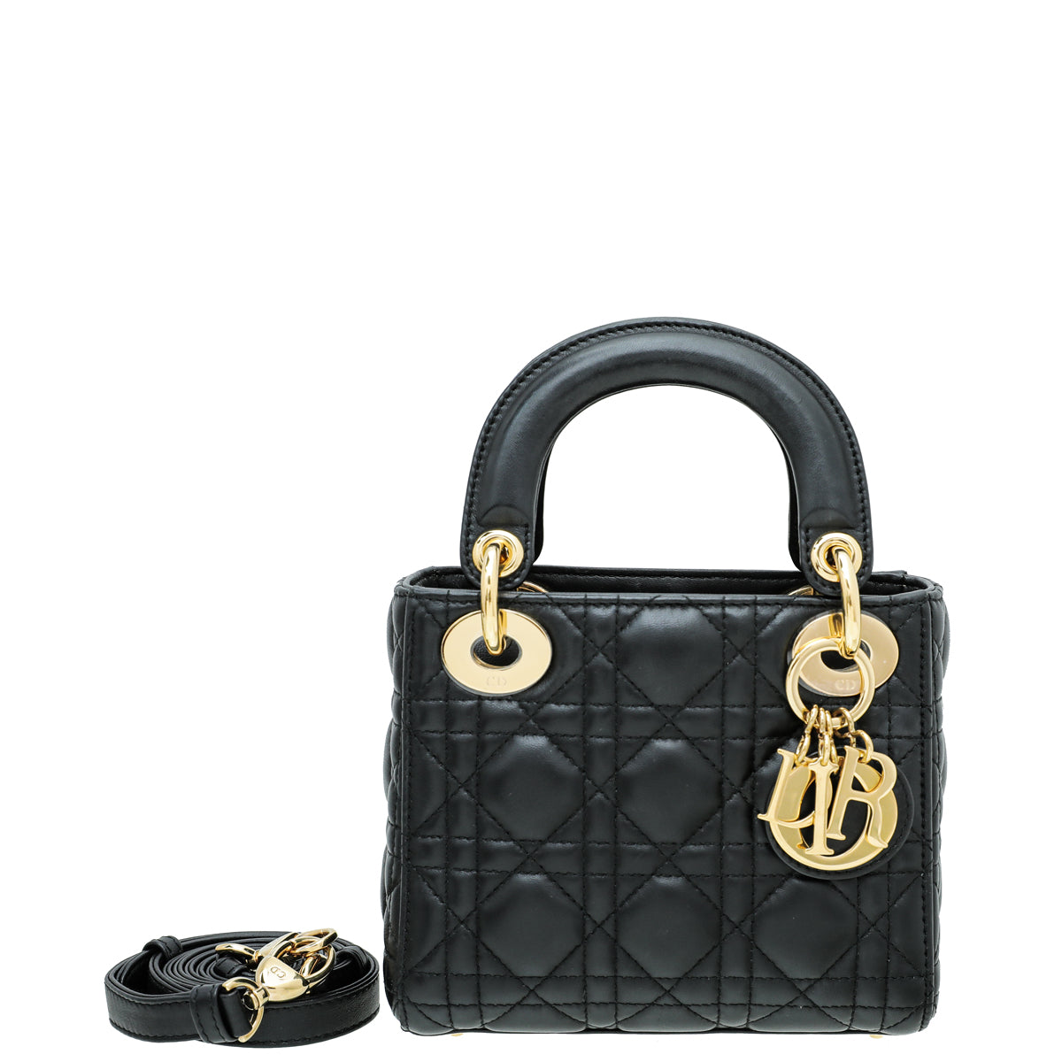 Christian Dior Black Lady Dior Mini Bag-Christian Dior-THE CLOSET