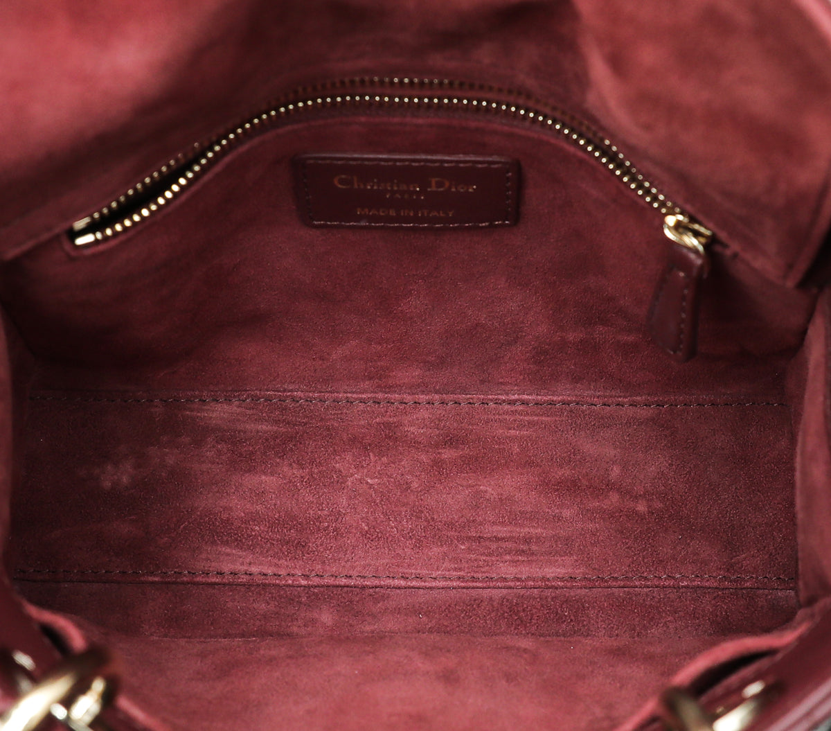 Christian Dior Burgundy Lady Dior My ABCDior Small Bag