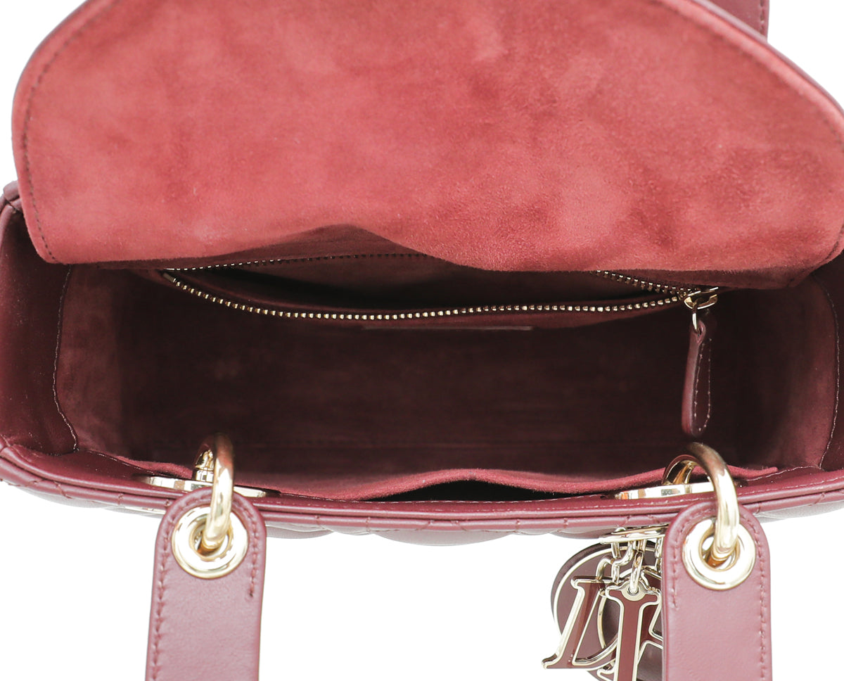 Christian Dior Burgundy Lady Dior My ABCDior Small Bag