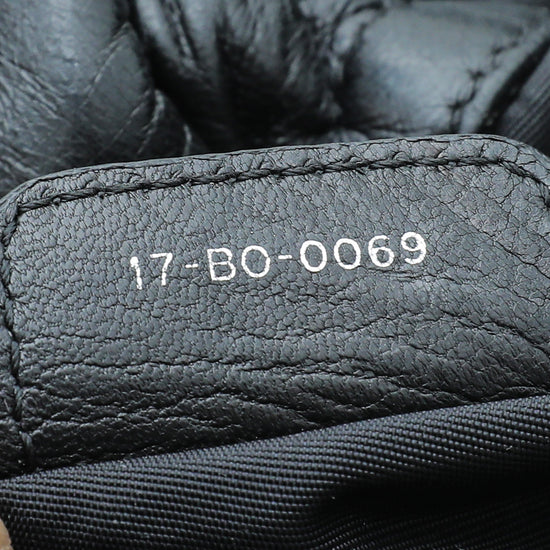 Christian Dior Black Cannage Drawstring Bag