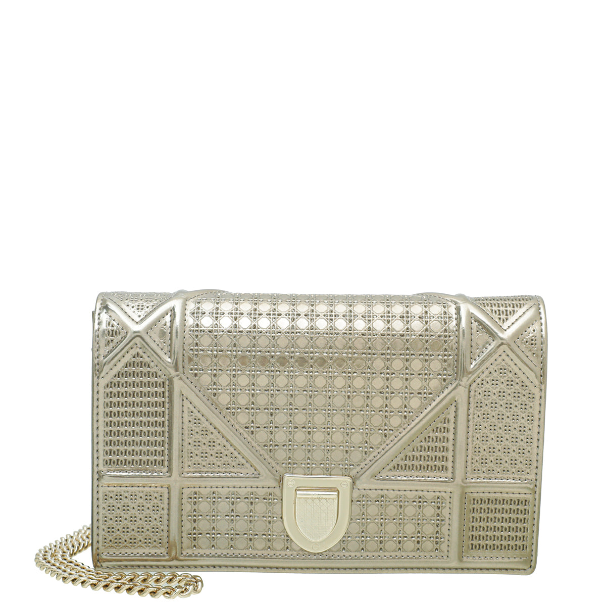 Christian Dior Champaign Diorama Microcannage Wallet On Chain-Christian Dior-THE CLOSET