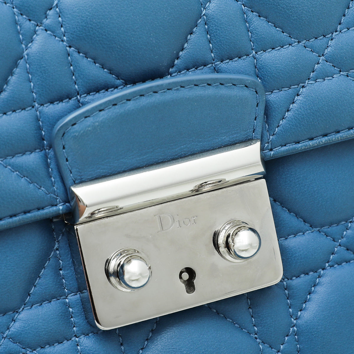 Christian Dior Blue Miss Dior Flap Medium Chain Bag