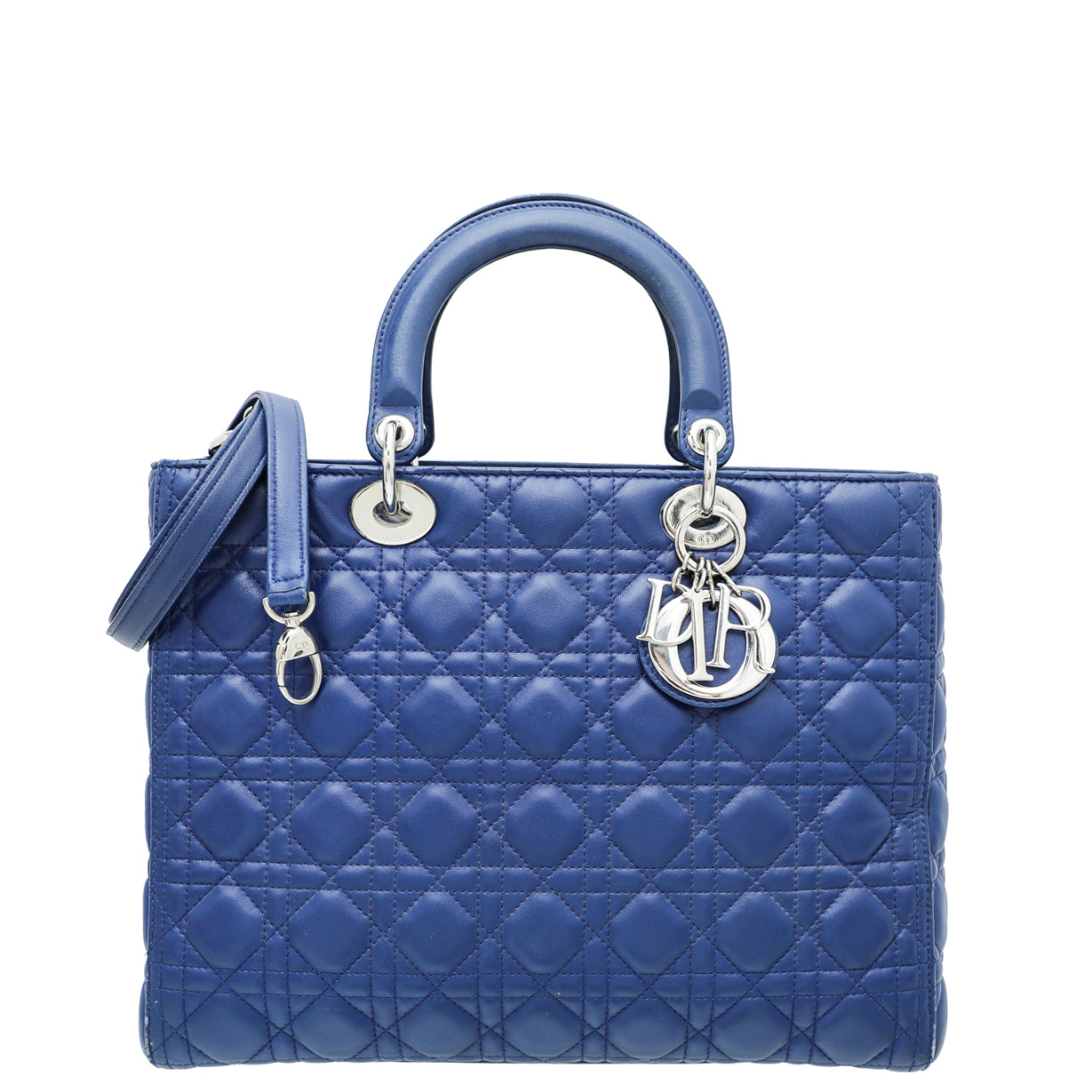 Christian Dior Blue Lady Dior Large Bag-Christian Dior-THE CLOSET
