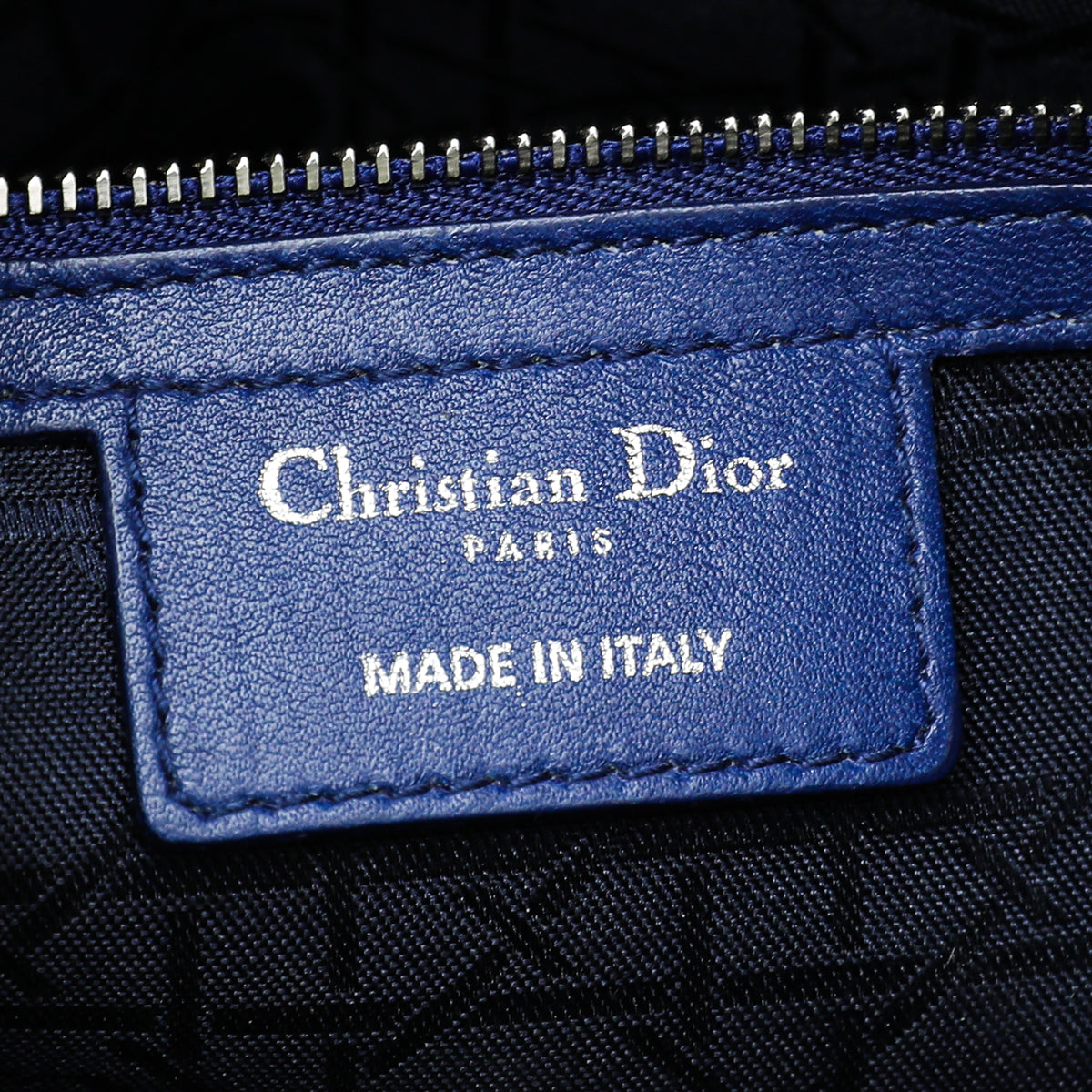 Christian Dior Blue Lady Dior Large Bag