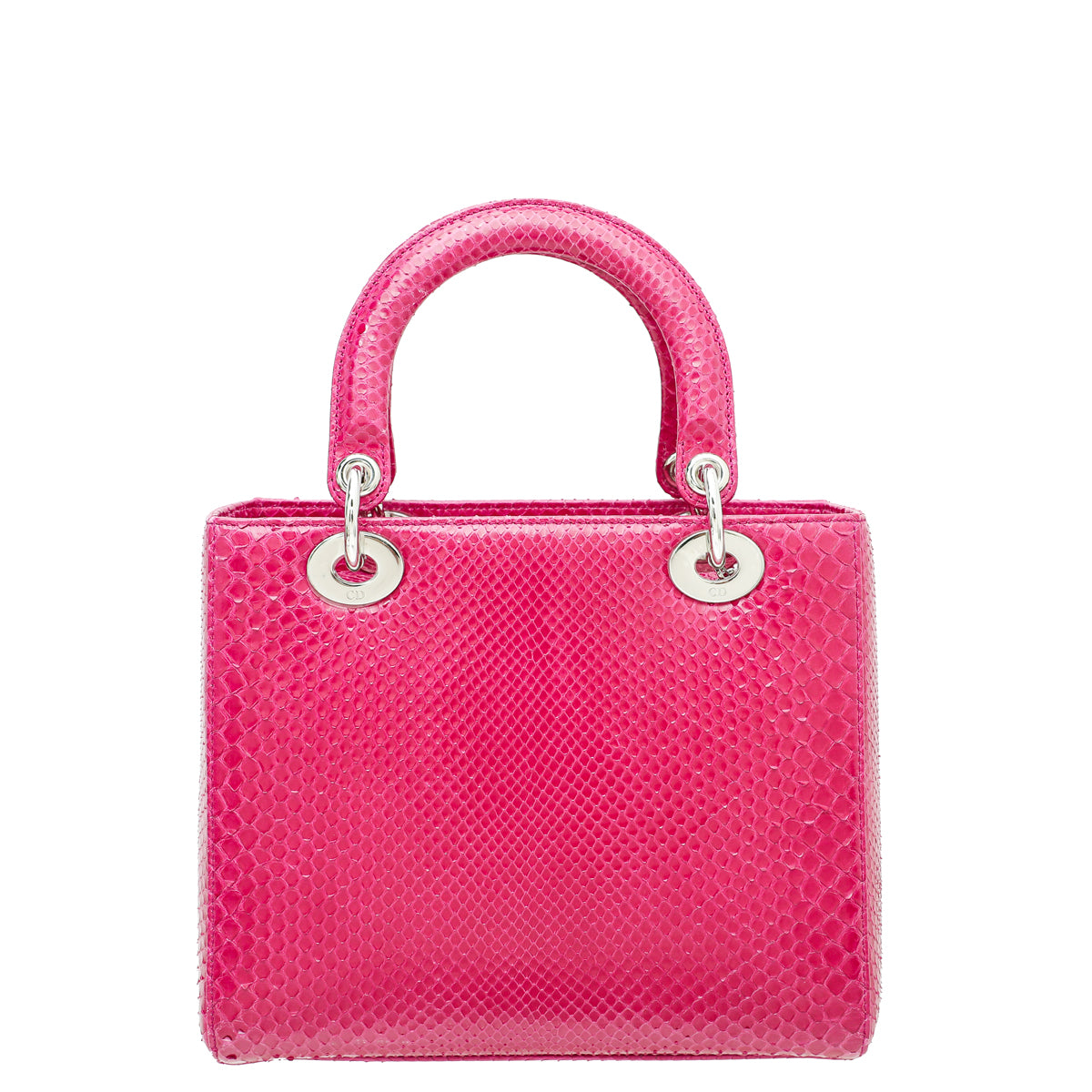 Christian Dior Fuchsia Python Lady Dior Medium Bag