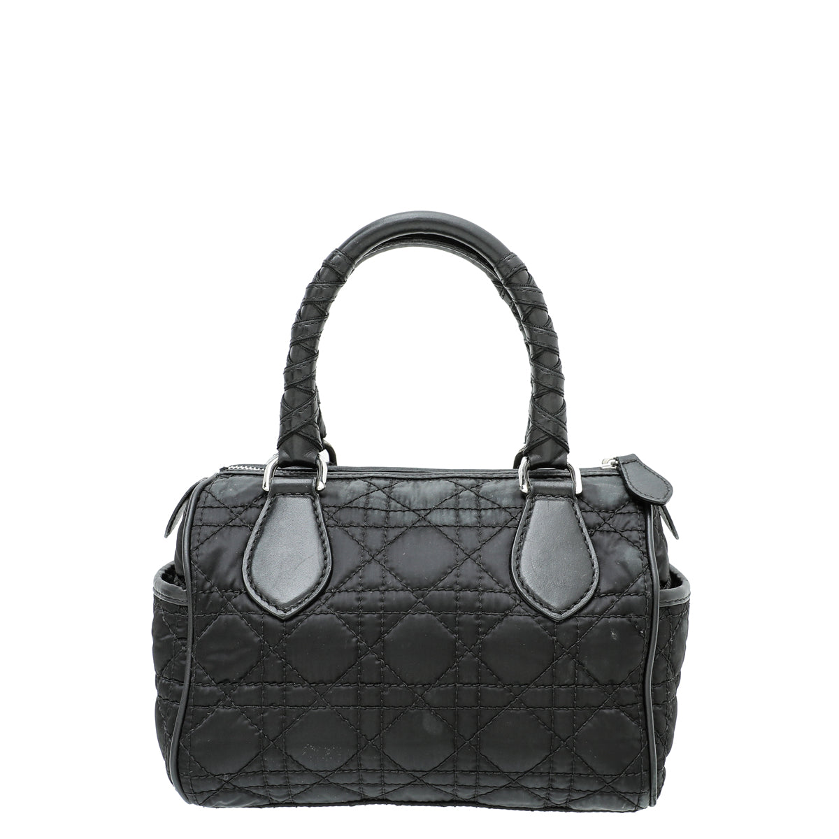 Christian Dior Black Nylon Cannage Charming Boston Mini Bag