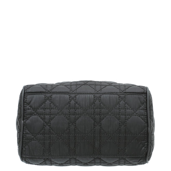 Christian Dior Black Nylon Cannage Charming Boston Mini Bag