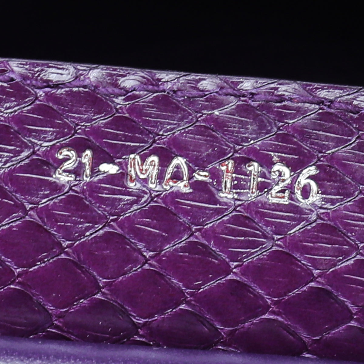 Christian Dior Violet Python Lady Dior Medium Bag