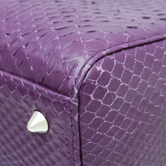 Christian Dior Violet Python Lady Dior Medium Bag