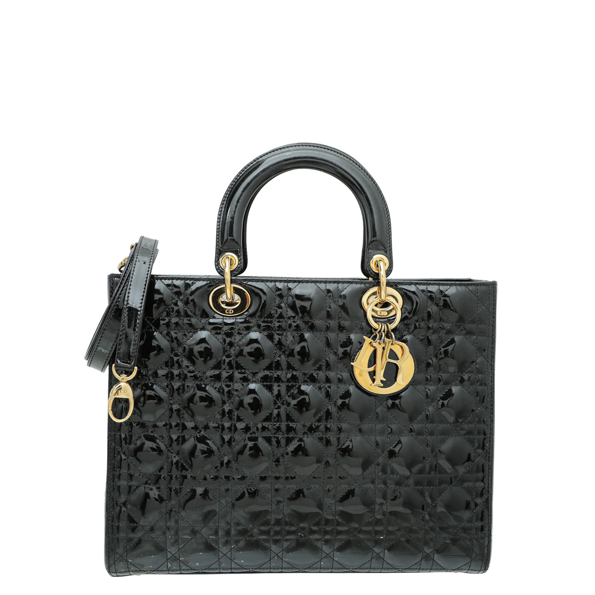 Christian Dior Black Lady Dior Large Bag-Christian Dior-THE CLOSET