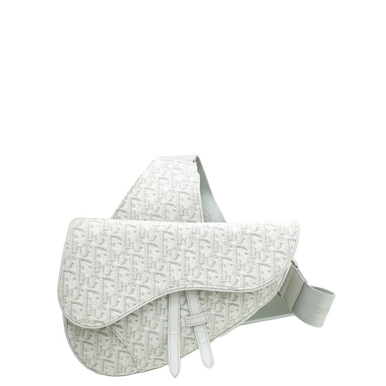 Christian Dior Bicolor Oblique Jacquard Saddle Bag for Men – The Closet
