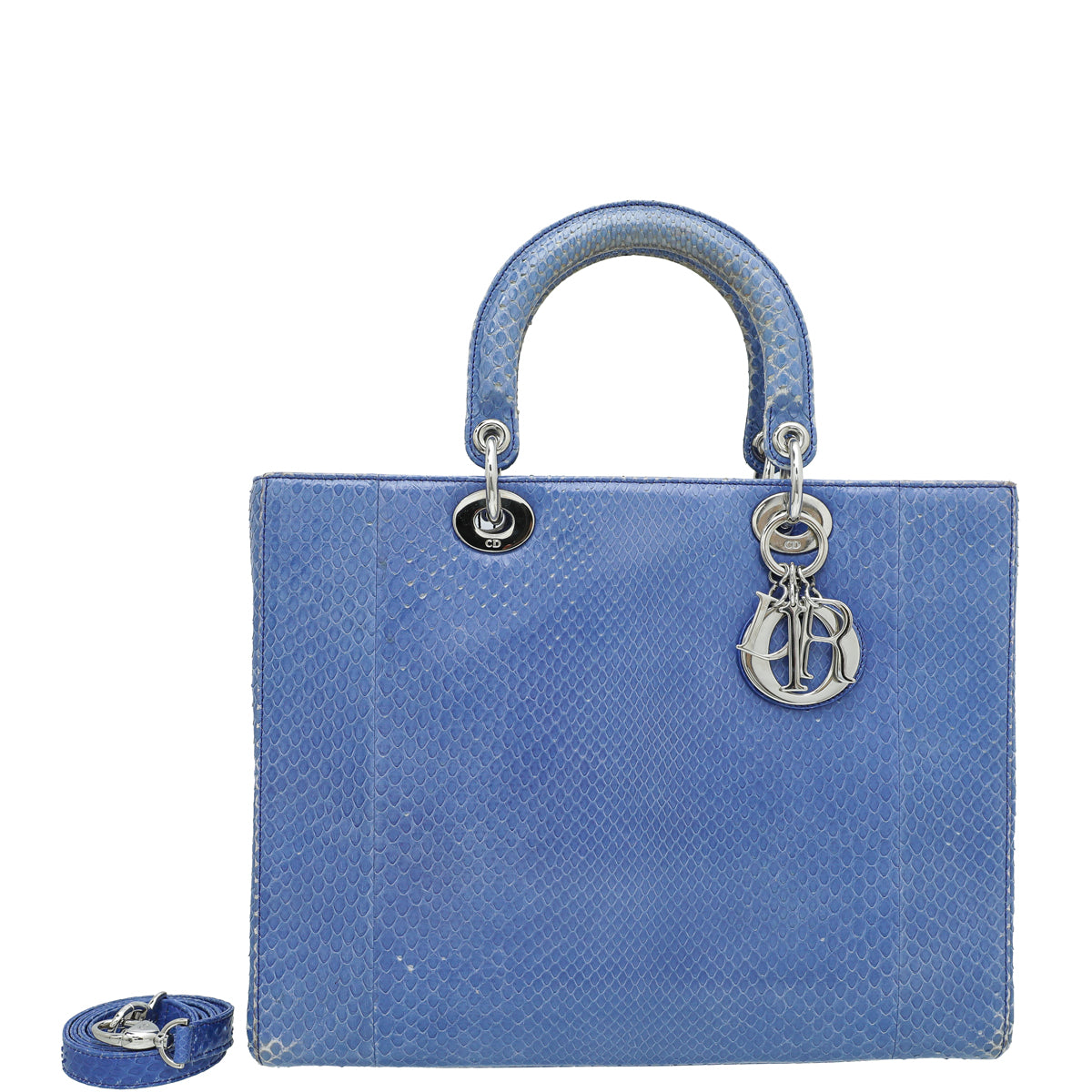 Christian Dior Blue Python Lady Dior Large Bag-Christian Dior-THE CLOSET