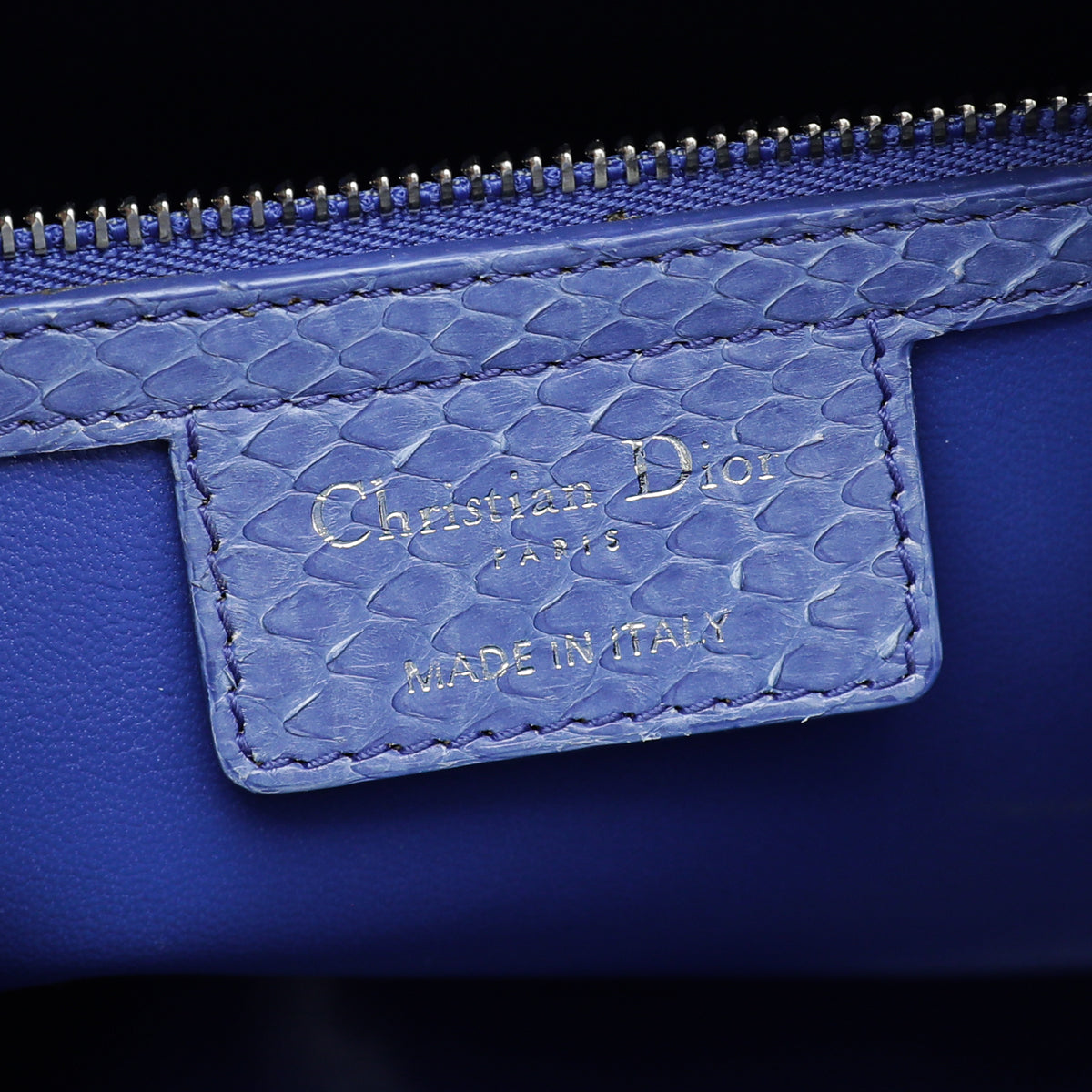 Christian Dior Blue Python Lady Dior Large Bag – THE CLOSET