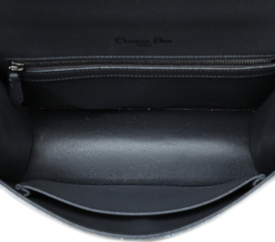 Christian Dior Dark Grey Micro Cannage Diorama Medium Bag