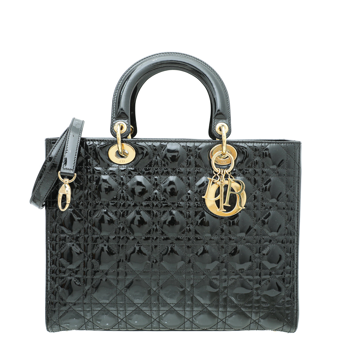 Christian Dior Black Lady Dior Large Bag-Christian Dior-THE CLOSET