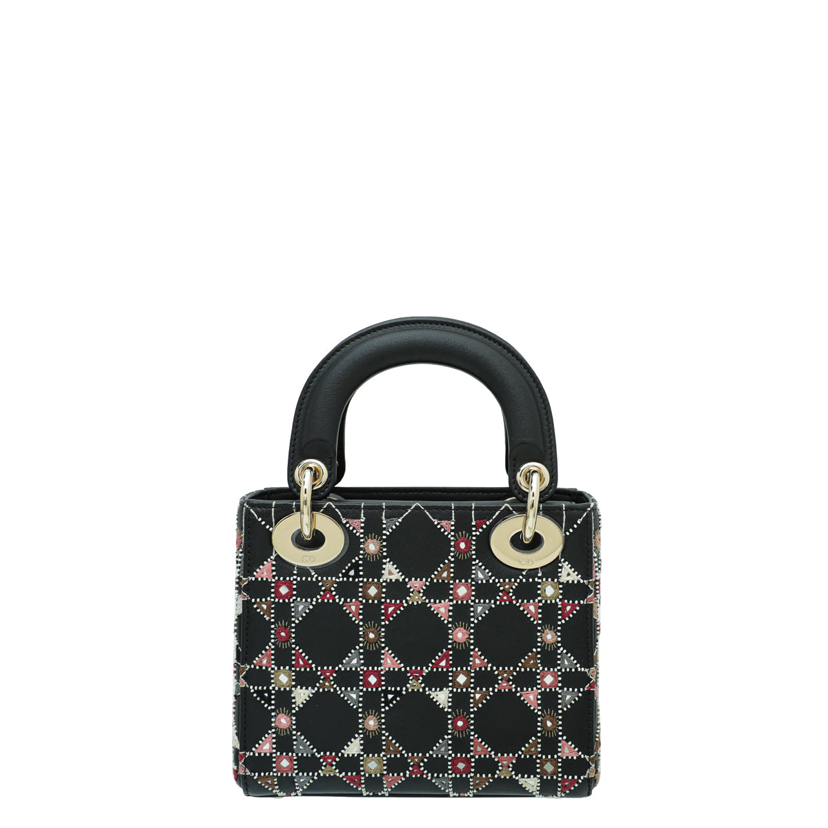 Christian Dior Black Lady Dior Mini Beads Studs Chain Bag-Christian Dior-THE CLOSET