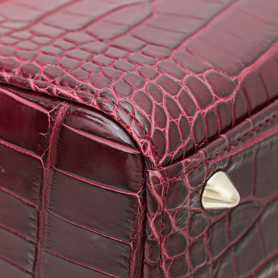 Christian Dior Red Ombre Alligator Lady Dior Small Bag