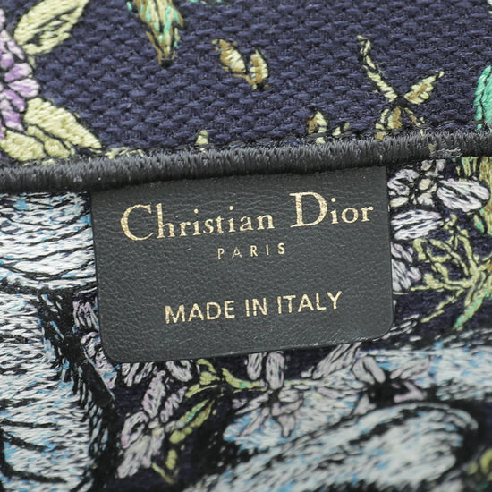 Christian Dior Navy Multicolor Embroidered D-Constellation Book Tote Large Bag