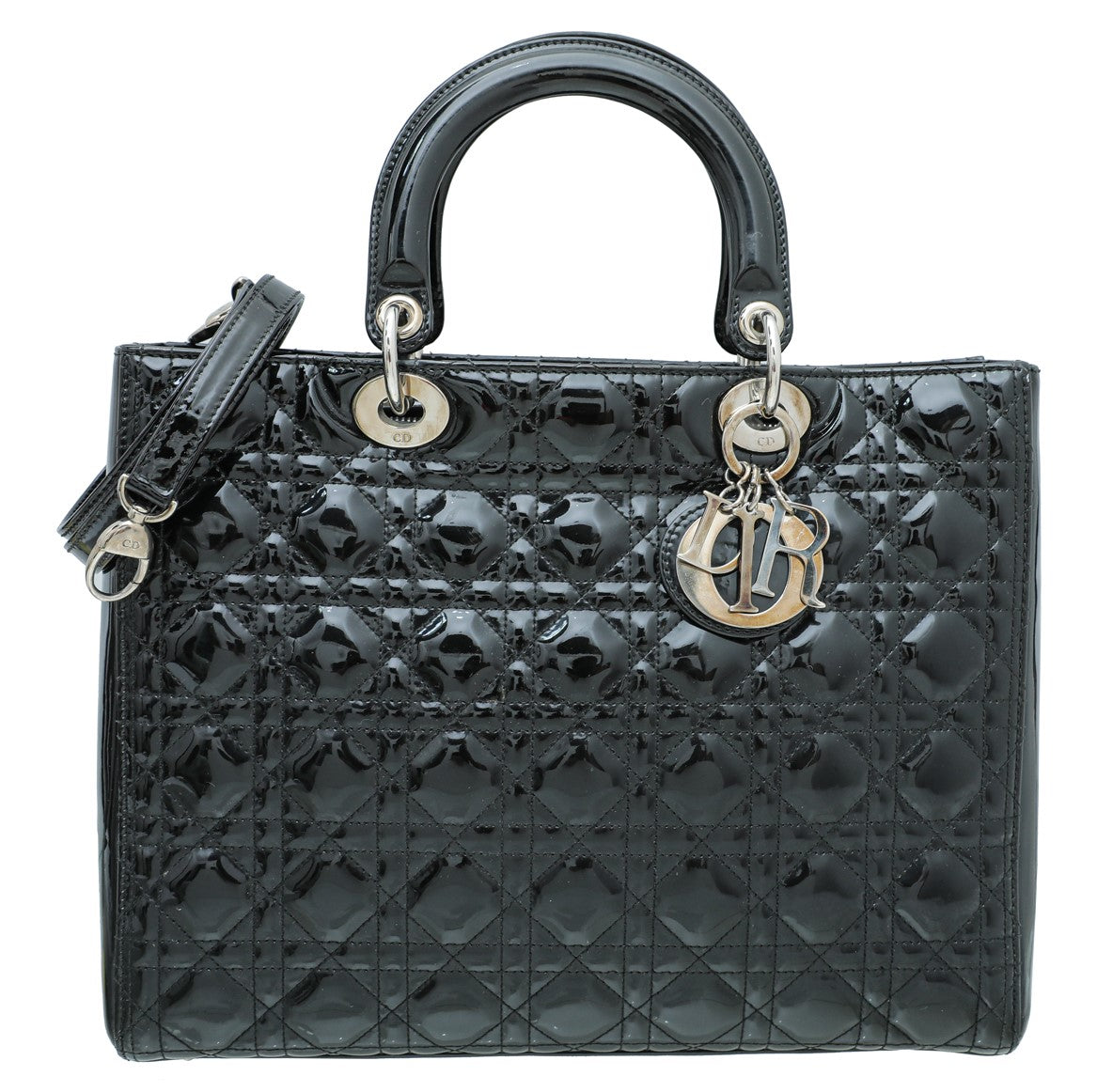 Christian Dior Black Lady Dior Large Bag-Christian Dior-THE CLOSET