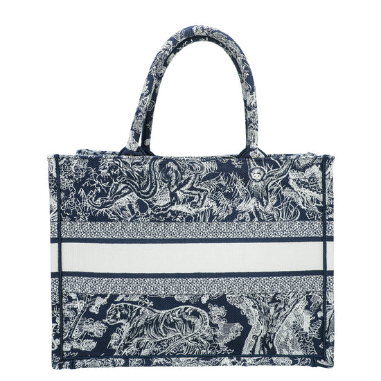 Dior Book Tote Bag In Blue  White  Navy  Editorialist