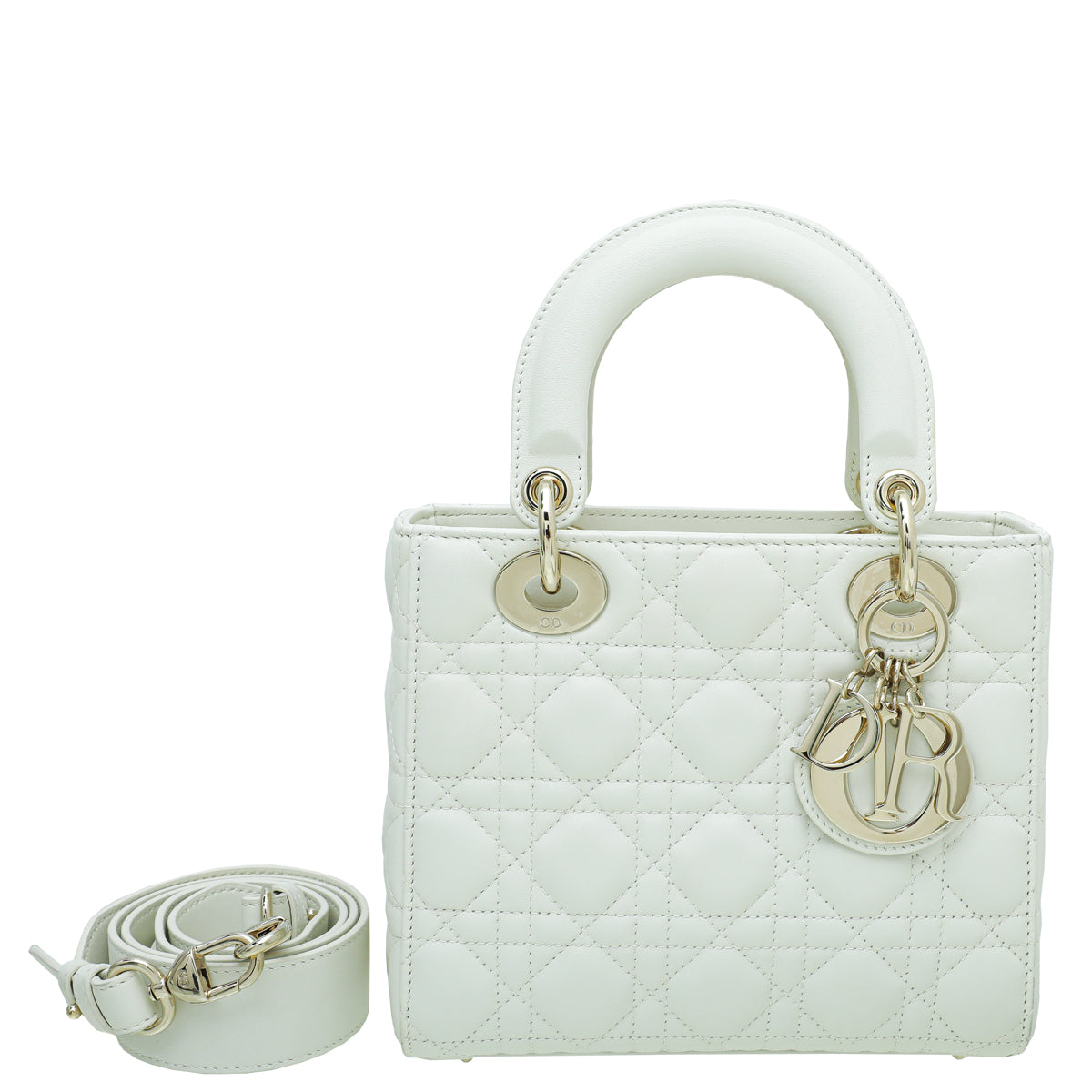 Christian Dior White Lady Dior My ABCDIOR Small Bag-Christian Dior-THE CLOSET