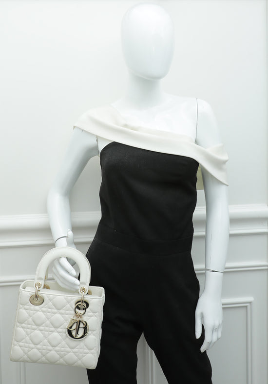 Christian Dior White Lady Dior My ABCDIOR Small Bag