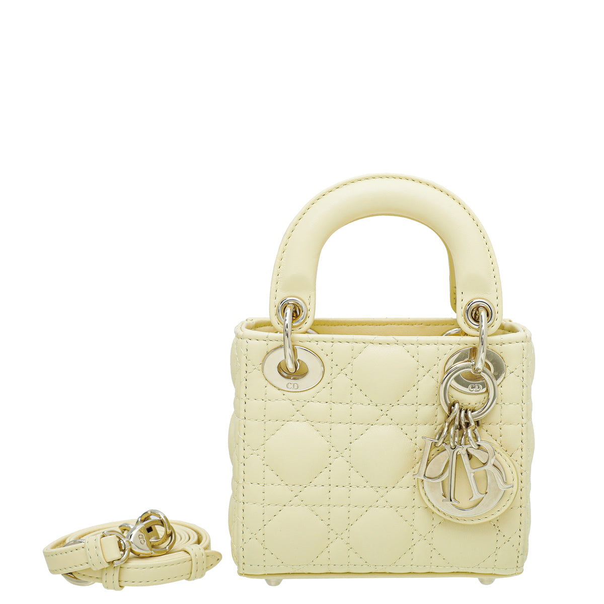 Christian Dior Light Yellow Lambskin Micro Bag-Christian Dior-THE CLOSET