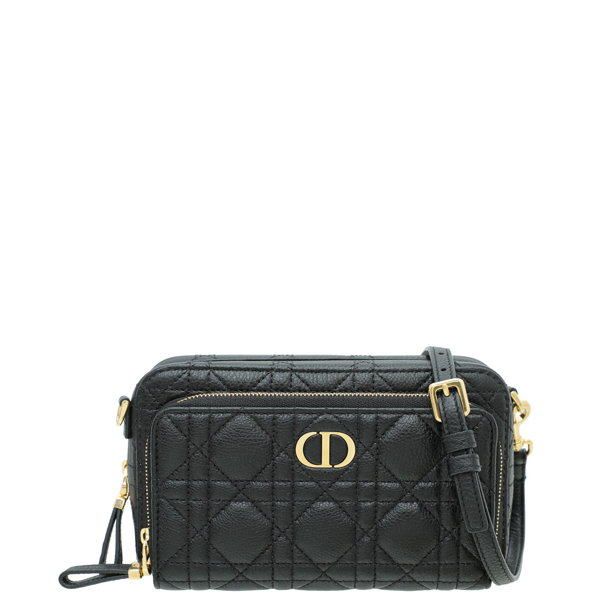 Christian Dior Black Caro Double Pouch Bag-Christian Dior-THE CLOSET