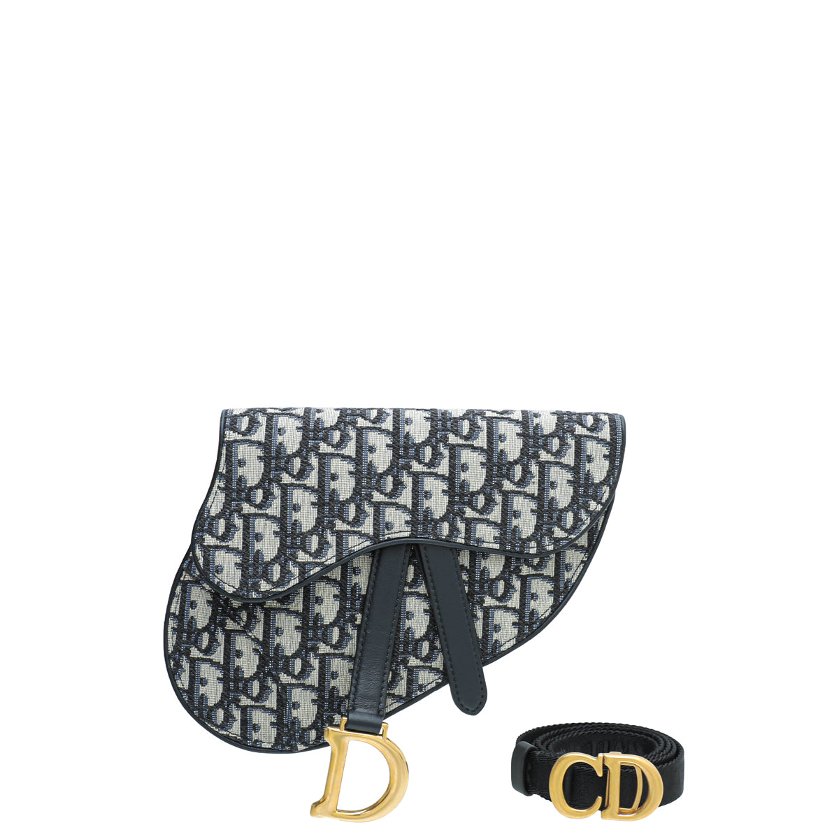 Christian Dior Bicolor Oblique Saddle Belt Bag-Christian Dior-THE CLOSET
