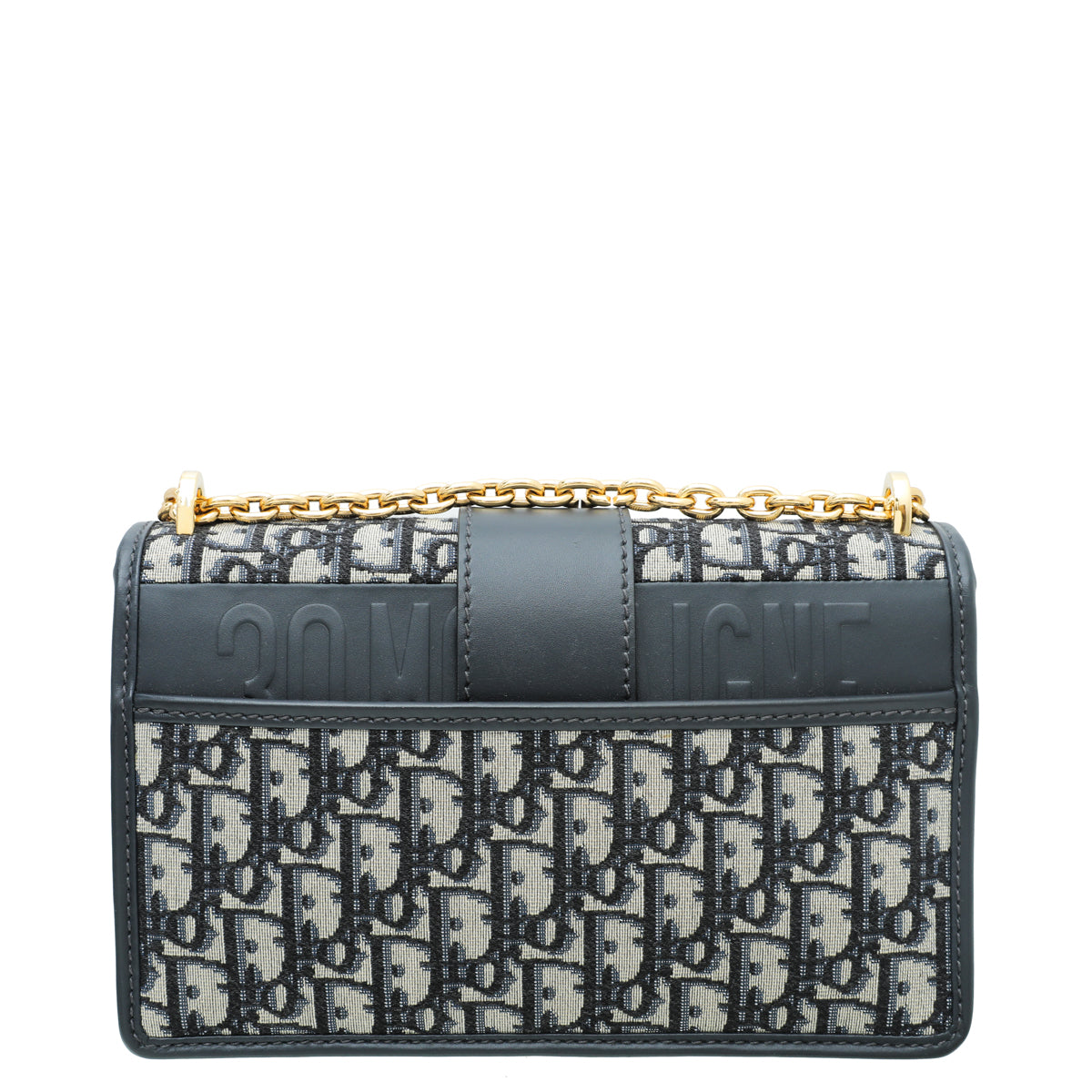 Christian Dior Navy Blue 30 Montaigne Flap Chain Medium Bag-Christian Dior-THE CLOSET