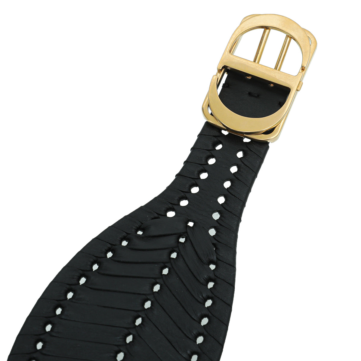 Christian Dior Black Braided 30 Montaigne Belt