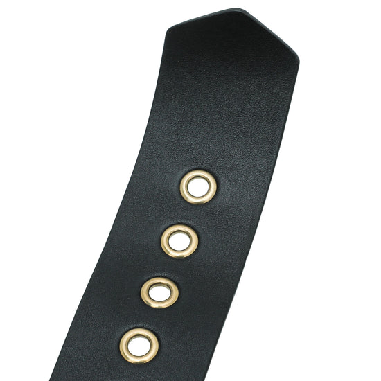 Christian Dior Black Aged Diorquake 55mm Belt