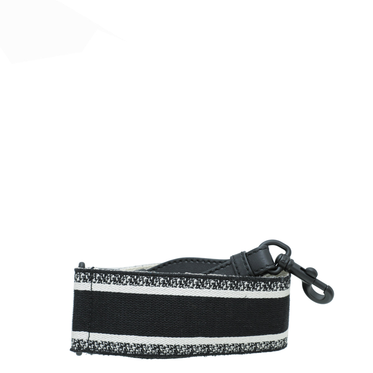 Christian Dior Black Ultramatte CHRISTIAN DIOR' Embroidery Bag Strap