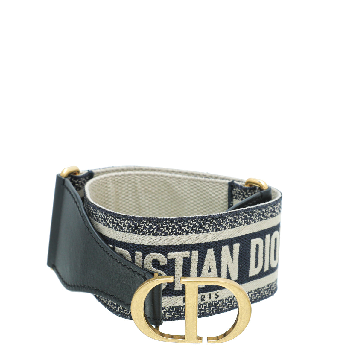 Christian Dior Bicolor Jacquard Logo Oblique CD Waist Belt-Christian Dior-THE CLOSET