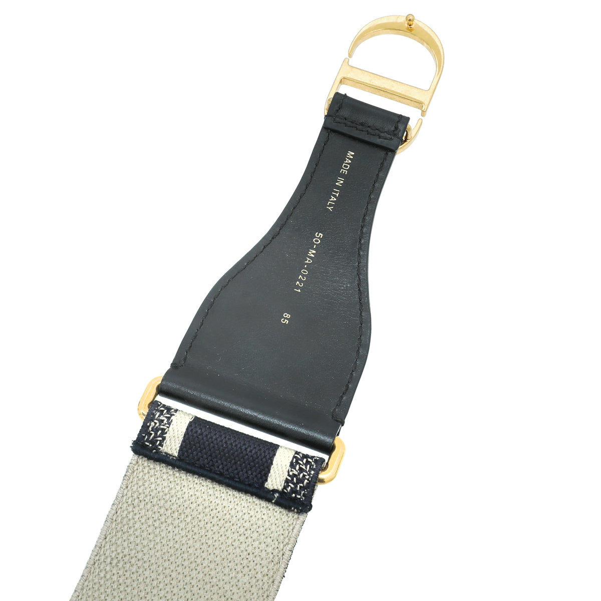 Christian Dior Bicolor Jacquard Logo Oblique CD Waist Belt