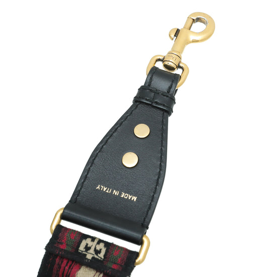 Christian Dior Multicolor Embroidered Studded Bag Strap