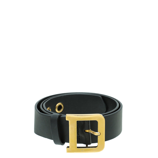 Christian Dior Black Diorquake 35mm Belt