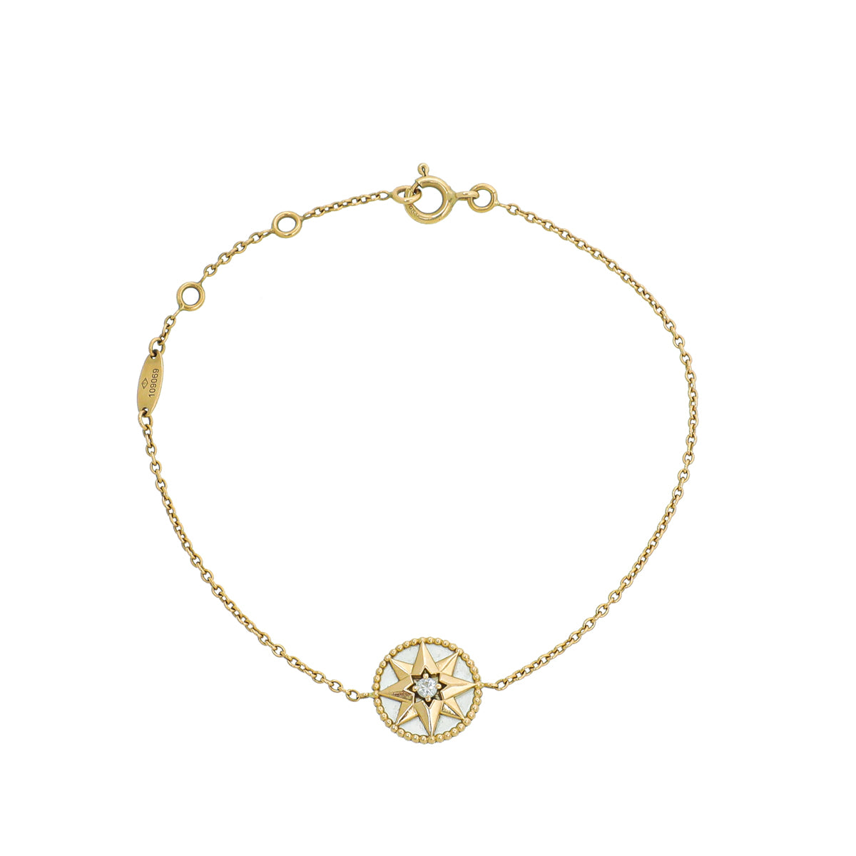 Christian Dior 18K Yellow Gold MOP Diamond Rose De Vent Bracelet-Christian Dior-THE CLOSET