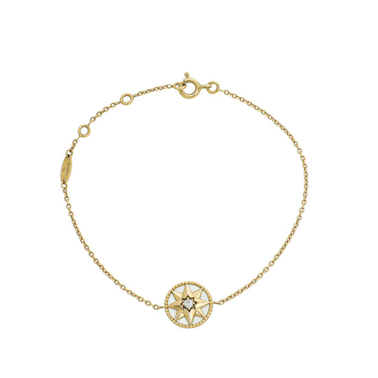 Christian Dior Rose des Vents Bracelet 18K Yellow Gold with