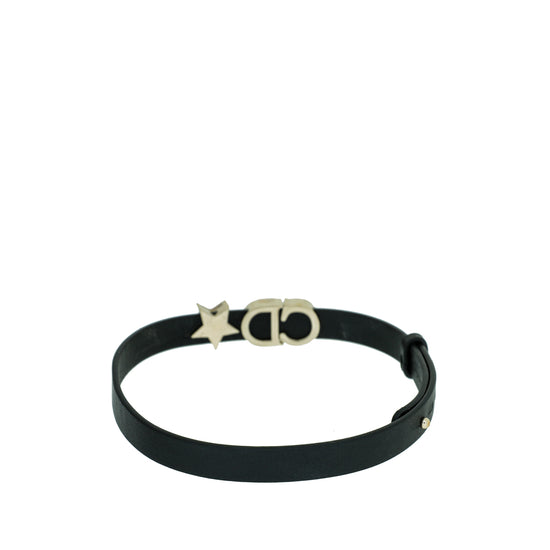 Christian Dior Black CD Star Double Wrap Bracelet