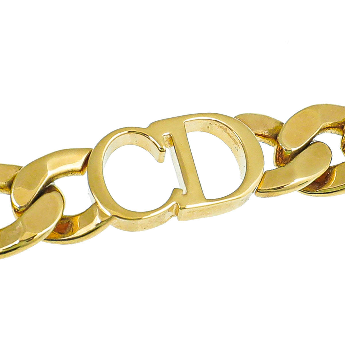 Christian Dior Gold CD Petit Choker Necklace